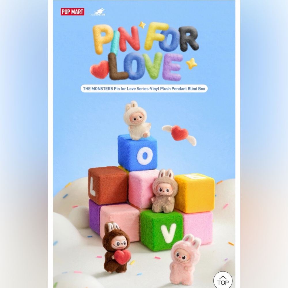 Pop Mart Plush Pin for Love Labubu- C